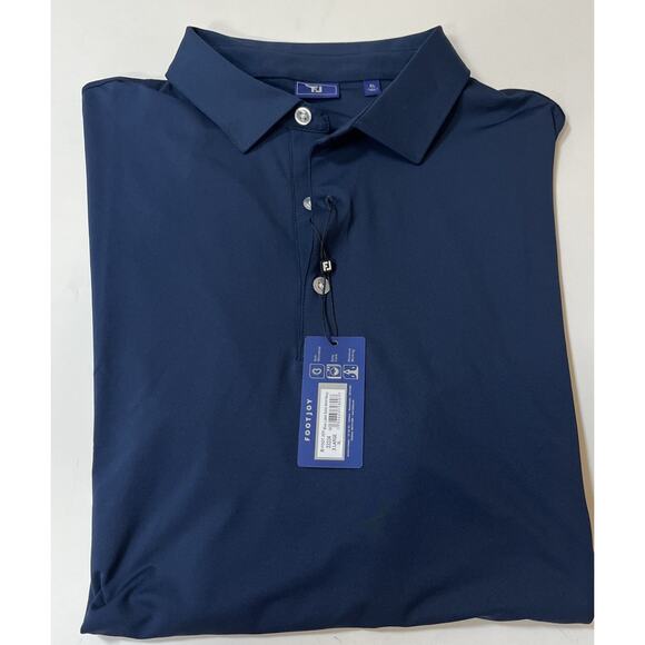 Foot Joy Men’s Navy Short Sleeve Golf Polo XL NEW With Tags - Picture 6 of 6